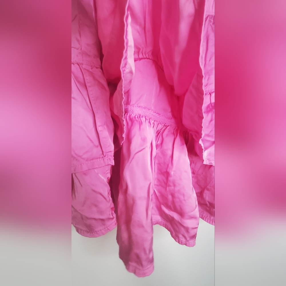 Aerie - Size L- Pink Viscose Ruffle Skirt - Picture 7 of 9